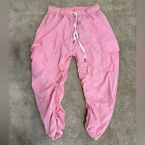 dollskill pink barbie joggers. size large.